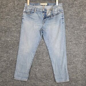 Gap‎ 1969 Relaxed Boyfriend Jeans Women's Size 36X27 Light Wash Denim Distressed